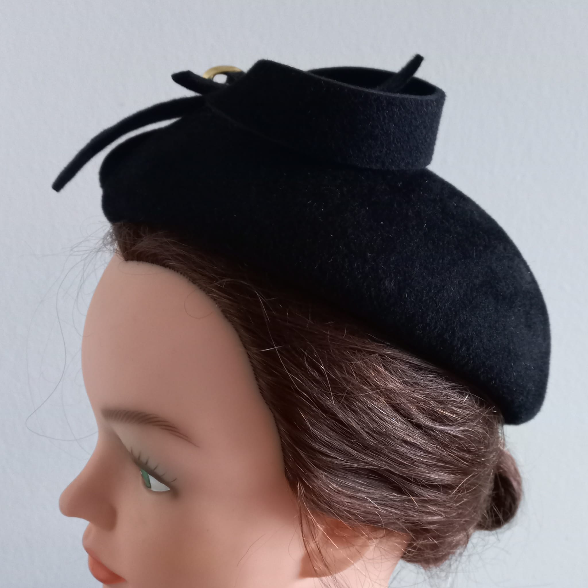 damesdop Anne-Ruth zwart velvet - Afbeelding 4