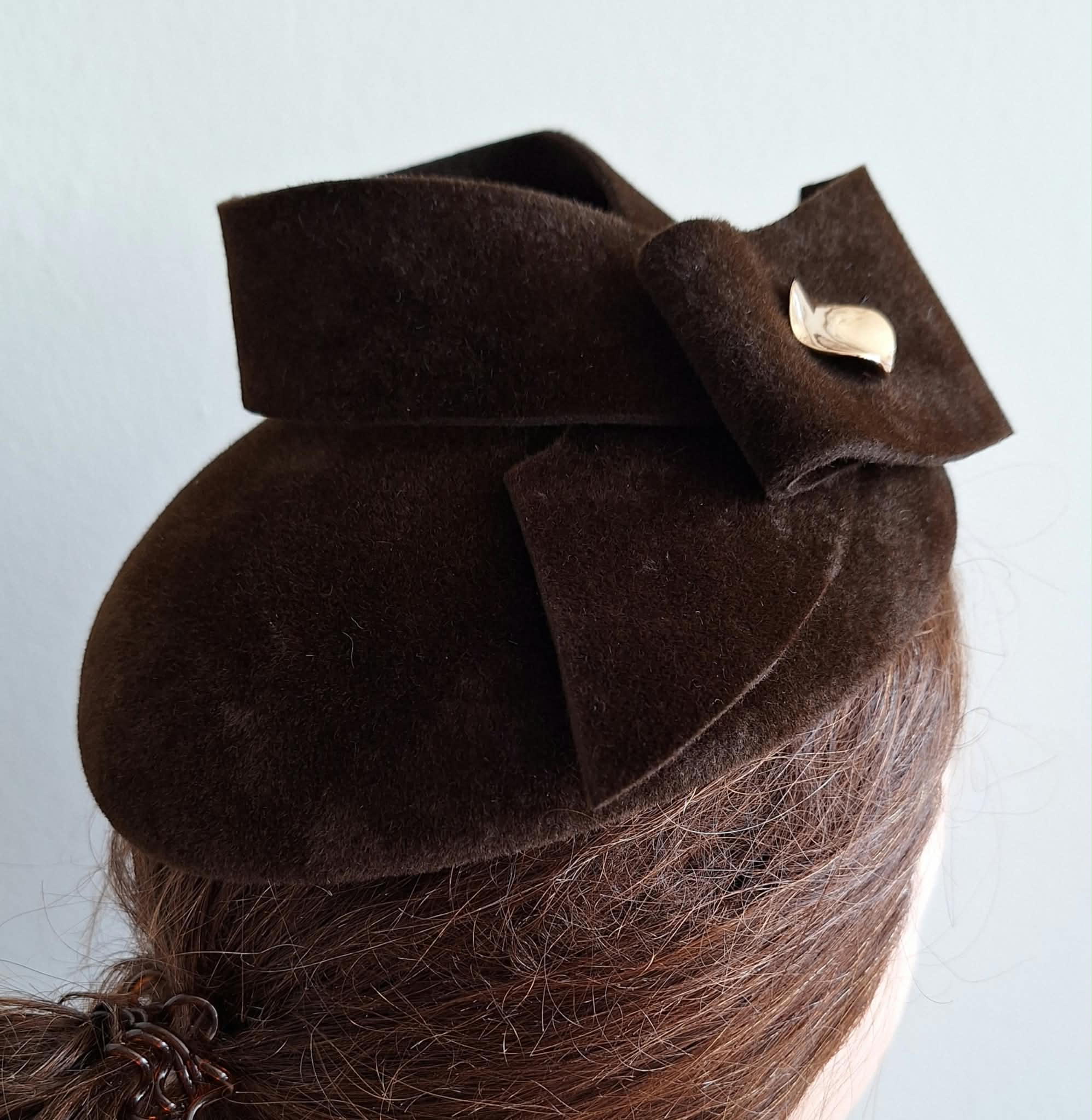 damesdop Marjanne donkerbruin veloursvilt - Afbeelding 4