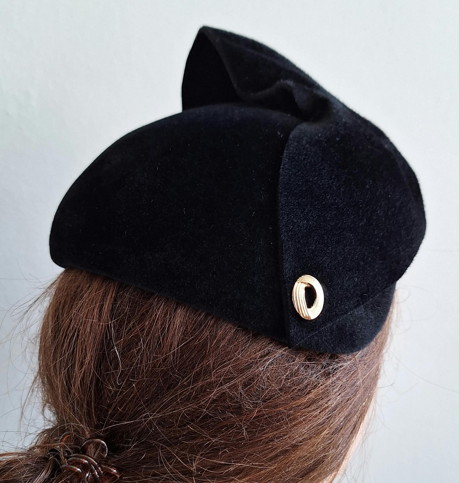 bandeau/ dopje Jorien zwart velvet - Afbeelding 2