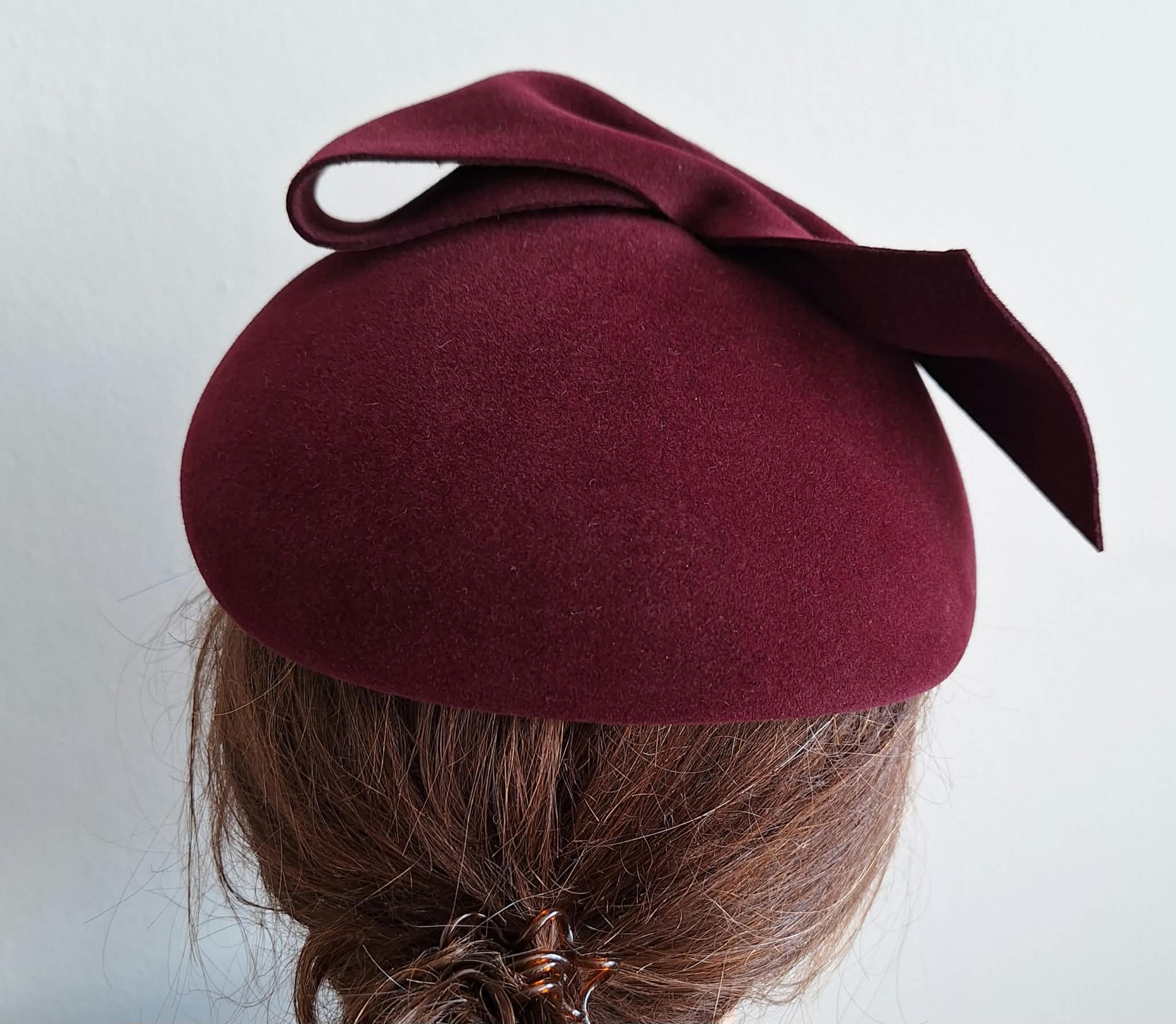 damesdop Yvon bordeaux veloursvilt - Afbeelding 4